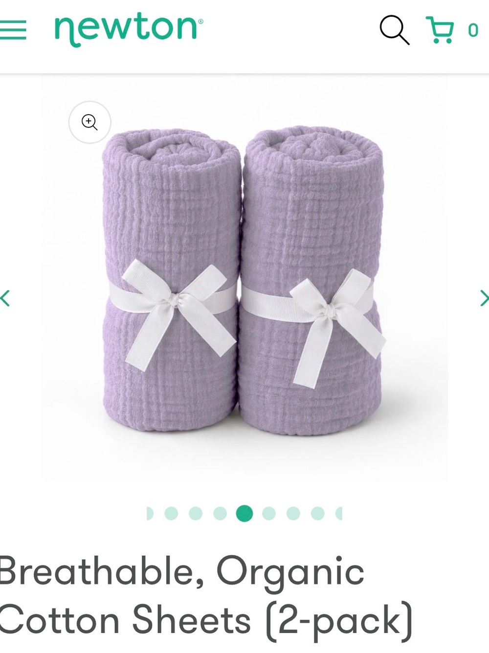 Newton Lavender Organic Cotton Crib Sheets - 2-Pack